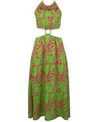 Lalipop Design - Halter Neck Midi Dress With Cut-out Details - Lyst