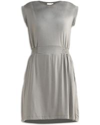 REISTOR - Short Dress With Smocking Side Detail - Lyst