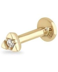 Zohreh - Diamond Triangle Flat Back Earring 14K - Lyst