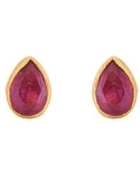 Opium Jewels - Tiny Teardrop Studs - Lyst