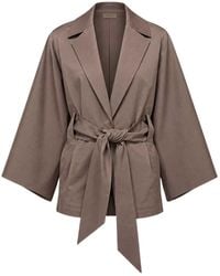 Humans & Land - Taupe Kimono Jacket - Lyst
