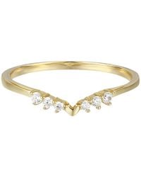 Azura Jewelry New York - Hearty Heart Stacking Band Vermeil - Lyst