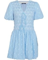 Rose & Nancy - Belle Embroidered Mini Dress - Lyst
