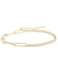 SHYMI - Half Paper Clip & Tennis Bracelet - Lyst