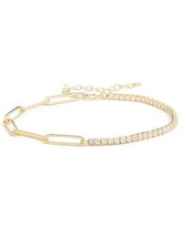 SHYMI - Half Paper Clip & Tennis Bracelet - Lyst