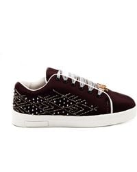 Rettrose - Amaya Luxury Chocolate Lycra Handmade Embellished Tennis Shoe - Lyst