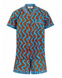 Ohema Ohene - Amber River African Print Cotton Pyjama Shorts Set - Lyst