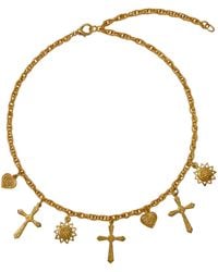 Caramel Vintage Jewellery - Vintage Plated Believe Cross Necklace - Lyst