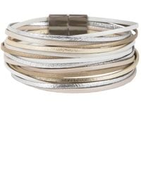 Saachi - Jolie Metallic Leather Bracelet - Lyst