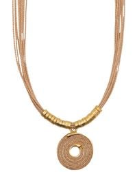 Nart Nature Making Art - The Spiral Buriti Natural Fiber Necklace - Lyst