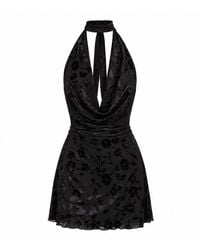 Alia Studio - Dark Devoree Velvet Mini Dress - Lyst