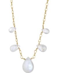 Katy Faye - Neutrals Delia Moonstone Necklace - Lyst