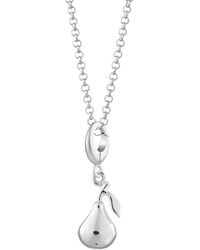 Lily Charmed - Sterling Pear Charm Necklace - Lyst