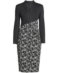 Rumour London - Michelle Tailored Dress With Contrasting Contour Jacquard Skirt - Lyst