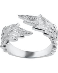 Lily Charmed - Sterling Angel Wing Hug Ring - Lyst