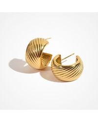Olivia Le - Florence Textured Huggie Hoop Earrings - Lyst