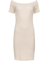 Conquista - Off-Shoulder Cotton Fitted Dress - Lyst