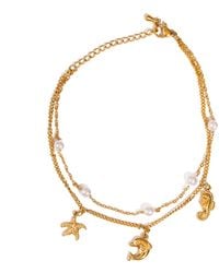 Ebru Jewelry - Ocean Dreams Double Chain Anklet - Lyst