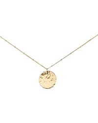 Kiri & Belle - Thea Hammered Disc Pendant Filled Necklace - Lyst