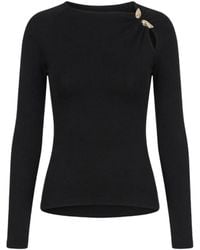 Monlicia - Detail Long Sleeve Stretch Cielo Top - Lyst
