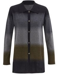 Peraluna - Color Transition Polo-Neck Knitwear Cardigan - Lyst