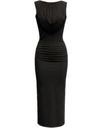 Imaatu - Ileke Midi Dress – Second-Skin Sculpting Viscose & Backless Detail - Lyst
