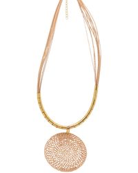 Nart Nature Making Art - Neutrals The Dream Catcher Buriti Natural Fiber Necklace - Lyst