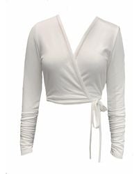 Frock Tales - Neutrals Daisy Ballet Wrap Top - Lyst