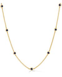 Dower & Hall - Sapphire Dewdrop Chain Necklace - Lyst
