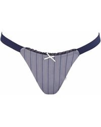 Belletage Swimwear - The Ivy Pinstripe Bikini Bottom - Lyst
