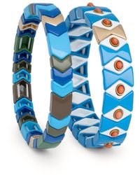 Saachi - Evil Eye Stretch Bracelet Set - Lyst