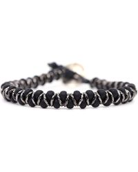 Shar Oke - Matte Czech & Leather Beaded Bracelet - Lyst