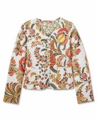 Yumi' - Boho Print Cotton Reversible Quilted Jacket - Lyst