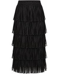 Traffic People - Anything Goes Fringed Tiered Gloria Midi Skirt - Lyst