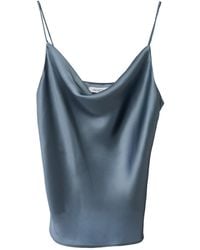 MIONÈ - Silk Camisole Top With Draped Detail - Lyst