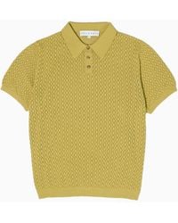 FELLA SWIM - Lionel Chartreuse Knitted Polo - Lyst