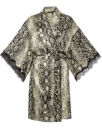 SAINTED SISTERS - Scarlett Robe Ivory Snake - Lyst