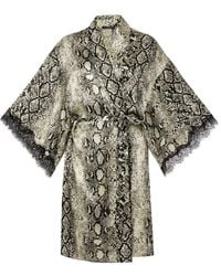 SAINTED SISTERS - Scarlett Robe Ivory Snake - Lyst