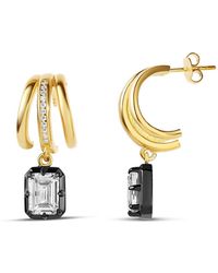 SHYMI - Layered Hoop Fancy Shape Drop Earrings - Lyst
