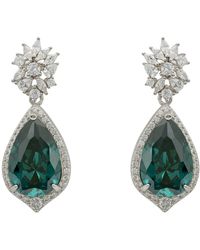 LÁTELITA London - Olivia Teardrop Crystal Drop Earrings Emerald Green - Lyst