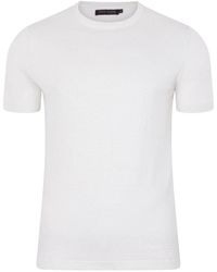 Paul James Knitwear - S Ultra Fine Cotton Linen Salvador Knitted T-shirt - Lyst