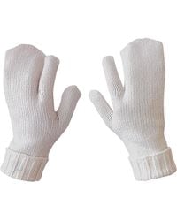 London Atelier Byproduct - Neutrals Soft Two Finger Knitted Mitten Gloves - Lyst