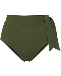Change of Scenery - Neutrals Side Tie High Waist Bottom Textured Stripe - Lyst