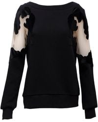 ALINA CERNĂTESCU - Artist Cotton Embroidery Cutout Office Daywear Sweater - Lyst
