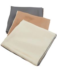 Soft Strokes Silk - Neutrals Pure Silk Scarf Sand Beach Solid Colour Collection Set Of Three Large - Lyst