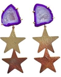 Magpie Rose - Double North Star Earrings - Lyst