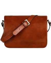 Time Resistance - Cognac Leather Messenger Bag – The Stranger - Lyst