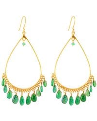 Opium Jewels - Rani Teardrop Hoops - Lyst
