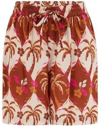 Sugarhill - Patty Shorts Browns, Palm Waves Tile - Lyst