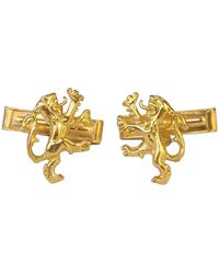 Simon Kemp Jewellers - Rampant Lion Cufflinks Eighteen Carat On Solid Sterling - Lyst